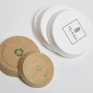 tapas cubre vasos de papel y kraft